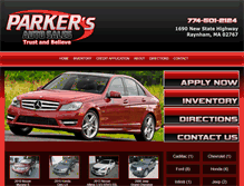 Tablet Screenshot of parkersautosalesllc.com